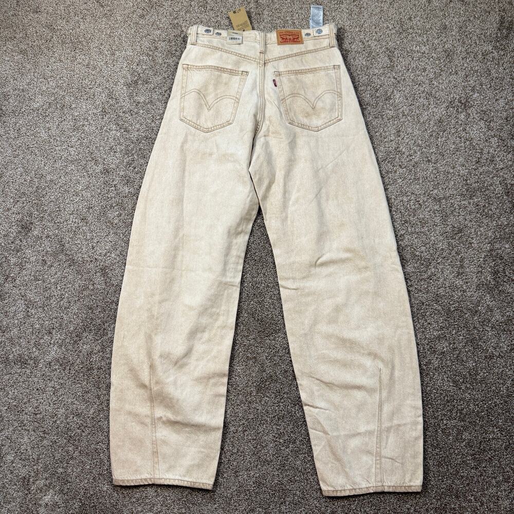 Levi's Cinch Barrel Women's High Rise jeans Size 27x31 Loose Cream Gorpcore - Picture 2 of 14